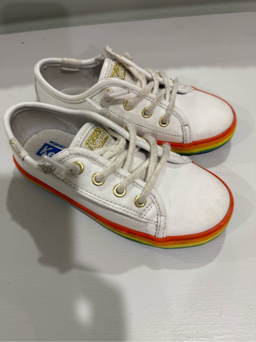 Keds Kickstart Seasonal Jr toddler Girls rainbow sneakers size 8